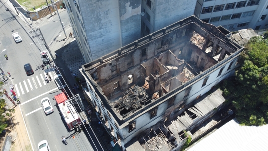 Property damaged due to fire